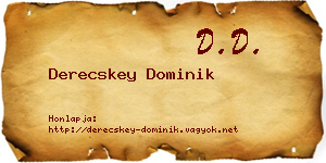 Derecskey Dominik névjegykártya